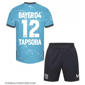 Bayer Leverkusen Edmond Tapsoba #12 Replik 3rd trikot Kinder 2023-24 Kurzarm (+ Kurze Hosen)